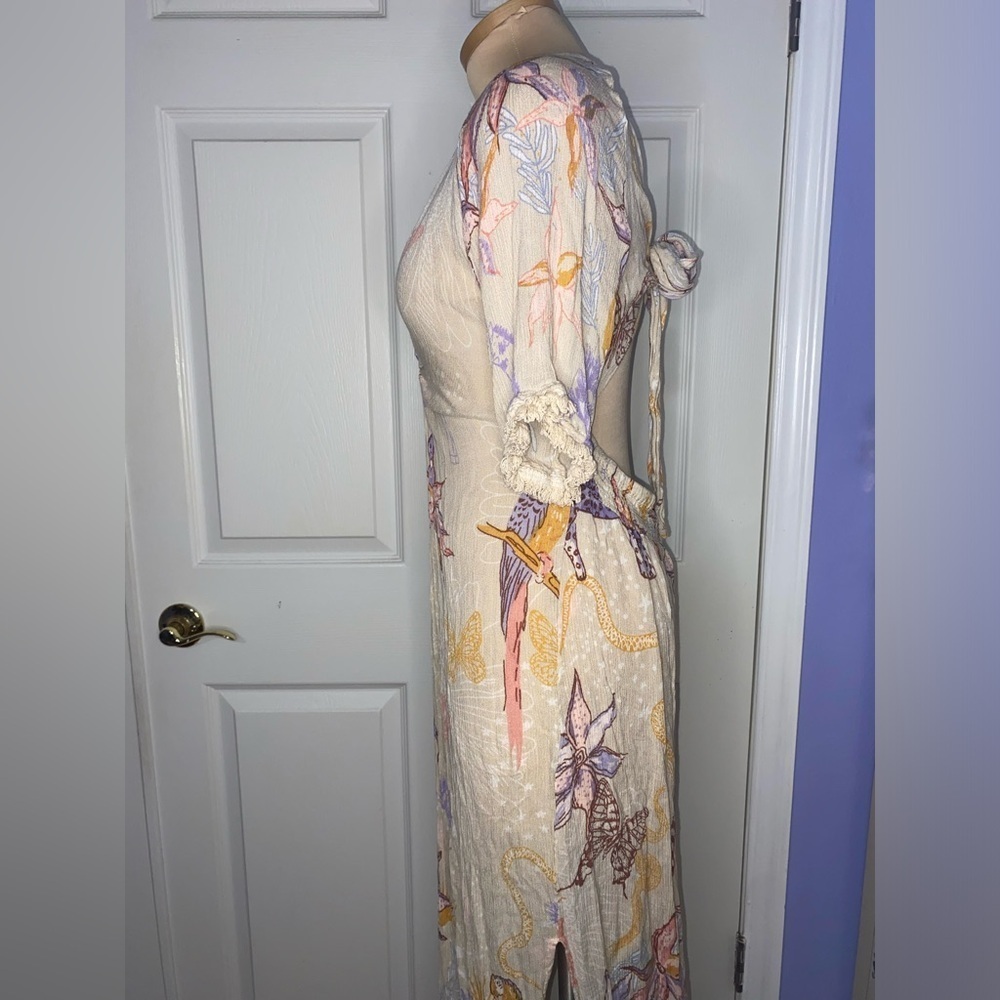 Z&L EUROPE Tan Bohemian Safari Maxi Dress | Sexy Summer | Made With Love Size M - Picture 6 of 12
